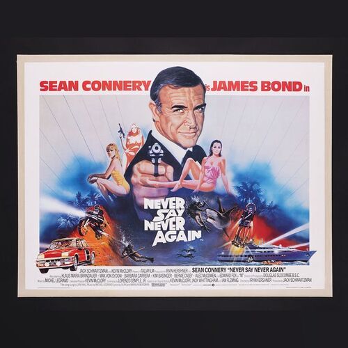 Lot #275 - JAMES BOND: NEVER SAY NEVER AGAIN (1983) - UK Quad - Linen Backed, 1983