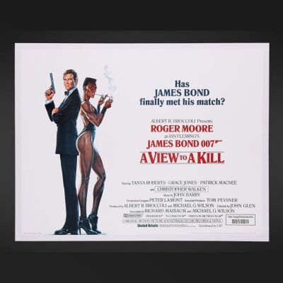 Lot #277 - JAMES BOND: A VIEW TO A KILL (1985) - Two UK Quads- One Linen Backed, 1985