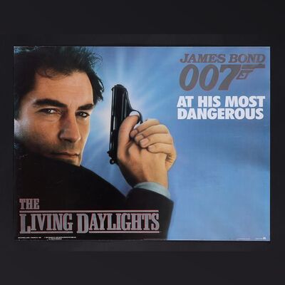 Lot #284 - JAMES BOND: THE LIVING DAYLIGHTS (1987) - Two UK Quads - Advance and Regular, 1987