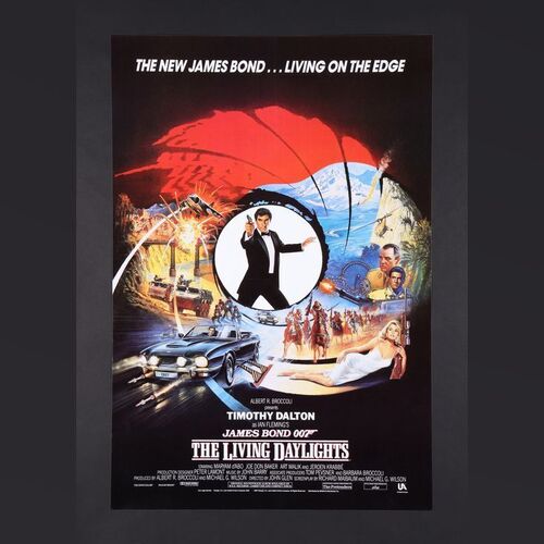 Lot #285 - JAMES BOND: LIVING DAYLIGHTS, THE (1987) - British One-Sheet and Printer's Proof 24 Sheet Concept Poster, 1987