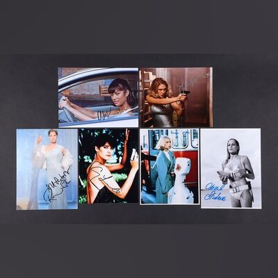 Lot #302 - JAMES BOND: VARIOUS PRODUCTIONS - Six Bond Girl Autographed Stills