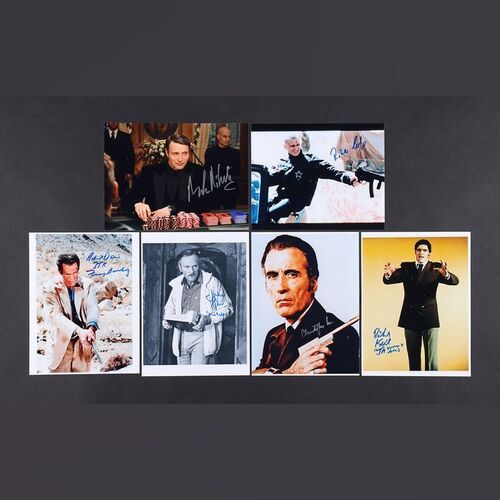 Lot #303 - JAMES BOND: VARIOUS PRODUCTIONS - Six Bond Villain Autographed Stills