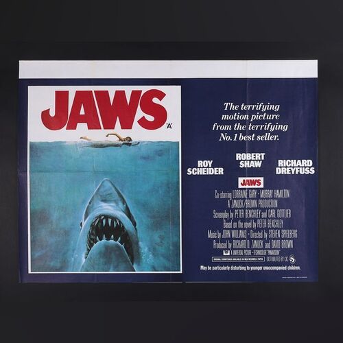 Lot #308 - JAWS (1975) - UK Quad, 1975