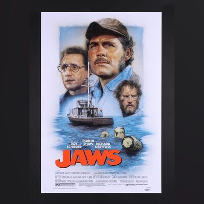Lot #309 - JAWS (1975) - Hand-Numbered Limited Edition Red Variant Print by Ethan Pro, 2022