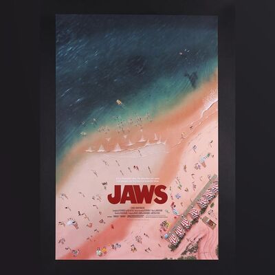 Lot #310 - JAWS (1975) - Hand-Numbered Limited Edition Vice Press Print by Andrew Swainson, 2021