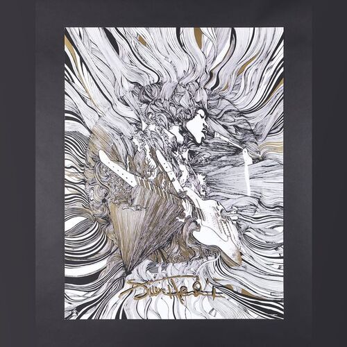 Lot #317 - JIMI HENDRIX - Dark Hall Mansion Archive: Two Hand-Numbered Limited Edition Regular and Gold Variant Prints by Naja Conrad-Hansen, 2015