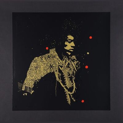 Lot #318 - JIMI HENDRIX - Dark Hall Mansion Archive: Hand-Numbered Limited Edition Constellation Print by Naja Conrad-Hansen, 2015