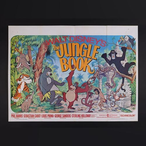 Lot #324 - JUNGLE BOOK (1967) - UK Quad, 1970s