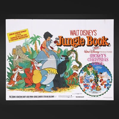 Lot #325 - THE JUNGLE BOOK (1967) - UK Quad and Pop-Up Souvenir Brochure, 1983 and 1967
