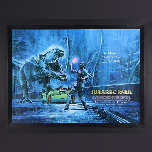 Lot #327 - JURASSIC PARK (1993) - Hand-Numbered Limited Edition Bottleneck Gallery and Vice Press Quad Variant Print by Paul Mann, 2019