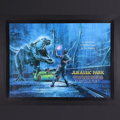 Lot #327 - JURASSIC PARK (1993) - Hand-Numbered Limited Edition Bottleneck Gallery and Vice Press Quad Variant Print by Paul Mann, 2019