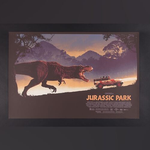 Lot #328 - JURASSIC PARK (1993) - Hand-Numbered Limited Edition Bottleneck Gallery and Vice Press Print by Matt Ferguson, 2018