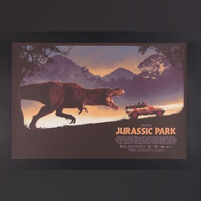 Lot #328 - JURASSIC PARK (1993) - Hand-Numbered Limited Edition Bottleneck Gallery and Vice Press Print by Matt Ferguson, 2018