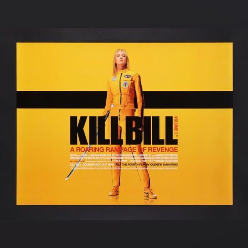 Lot #334 - KILL BILL: VOLUME 1 (2003), KILL BILL: VOLUME 2 (2004) - Uma Thurman and Michael Madsen Autographed Premiere Ephemera, Two UK Quads and One-Sheet, 2003 and 2004