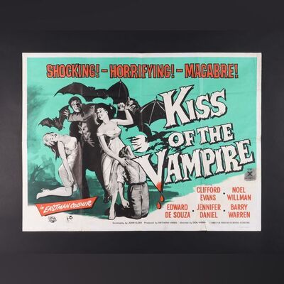 Lot #339 - THE KISS OF THE VAMPIRE (1963) - UK Quad and US Half-Sheet, 1963