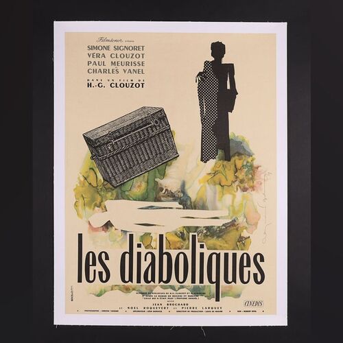 Lot #343 - LES DIABOLIQUES (1955) - French Affiche - Linen Backed, 1955