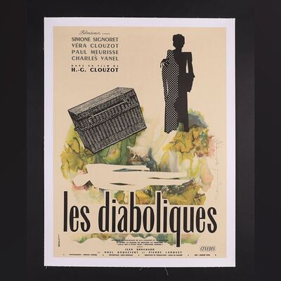 Lot #343 - LES DIABOLIQUES (1955) - French Affiche - Linen Backed, 1955