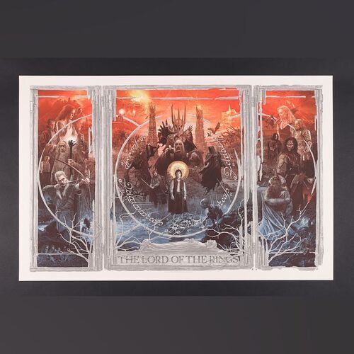 Lot #355 - THE LORD OF THE RINGS TRILOGY (2001 - 2003) - Hand-Numbered Limited Edition Giclee Triptych Print by Gabz, 2021