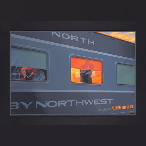 Lot #376 - NORTH BY NORTHWEST (1959) - Signed and Hand-Numbered Limited Edition Mondo Print by Laurent Durieux, 2016