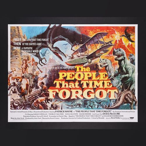 Lot #384 - THE PEOPLE THAT TIME FORGOT (1977) - UK Quad and US One-Sheet, 1977
