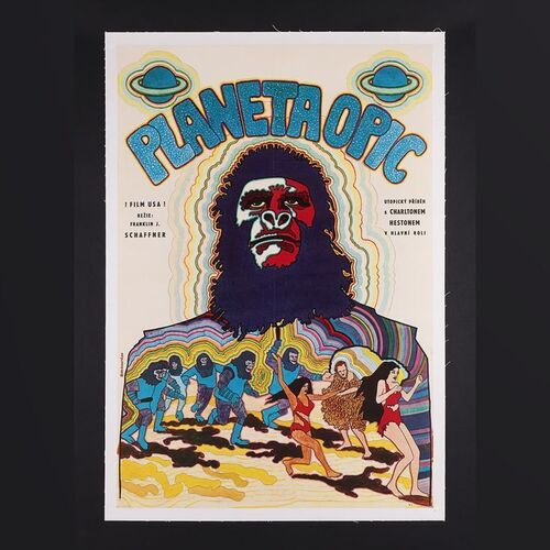 Lot #391 - PLANET OF THE APES (1968) - Czech Large Poster - Linen Backed, 1970 (First Release)