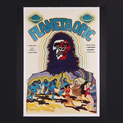 Lot #391 - PLANET OF THE APES (1968) - Czech Large Poster - Linen Backed, 1970 (First Release)