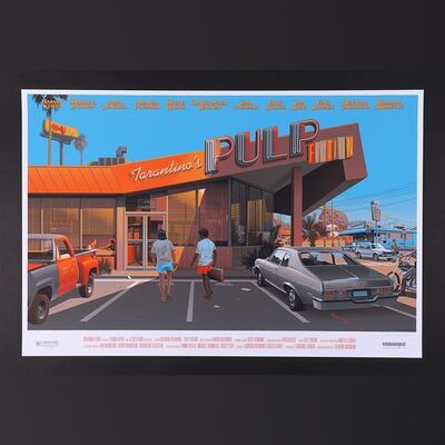 Lot #401 - PULP FICTION (1994) - Signed and Hand-Numbered Timed Edition Print by Laurent Durieux, 2014