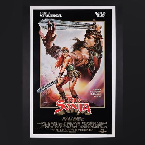 Lot #405 - RED SONJA (1985) - Brigitte Nielsen Autographed US One-Sheet, 1985