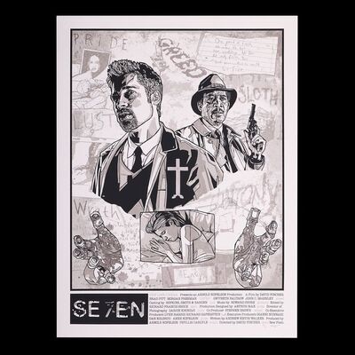 Lot #421 - SEVEN (1995) - Signed and Hand-Numbered Variant Hero Complex Gallery Edition Print by New Flesh, 2021