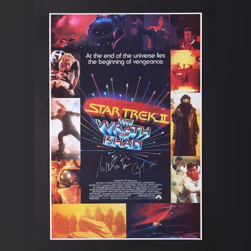 Lot #438 - STAR TREK II: THE WRATH OF KHAN (1982) - William Shatner Autographed Commercial Reprint Poster