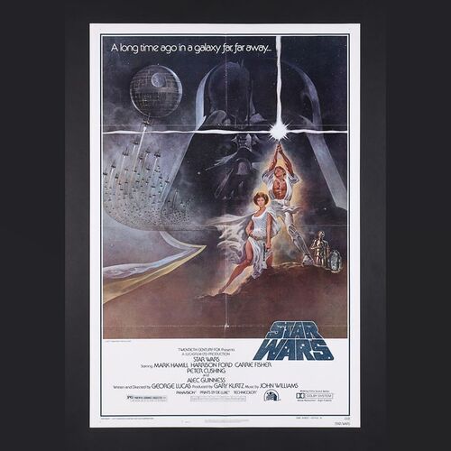 Lot #447 - STAR WARS: A NEW HOPE (1977) - US One-Sheet - Style A with "Funky Text", 1977