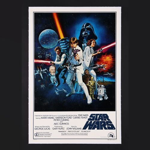 Lot #449 - STAR WARS: A NEW HOPE (1977) - US One-Sheet - Style C, Linen Backed, 1977