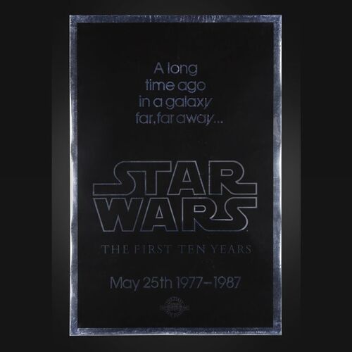 Lot #450 - STAR WARS: A NEW HOPE (1977) - 10th Anniversary Kilian Enterprises Mylar US One-Sheet, 1987