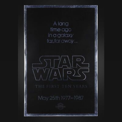 Lot #450 - STAR WARS: A NEW HOPE (1977) - 10th Anniversary Kilian Enterprises Mylar US One-Sheet, 1987