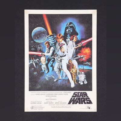 Lot #451 - STAR WARS: A NEW HOPE (1977) - Three Ad Slicks, US Souvenir Programme and Mini Commercial Poster, circa 1978