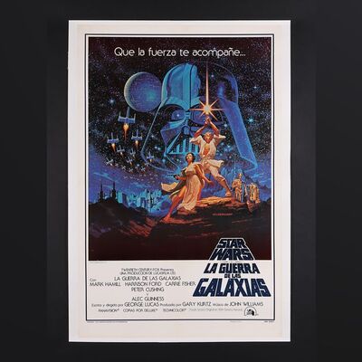 Lot #457 - STAR WARS: A NEW HOPE (1977) - US Spanish Language One-Sheet - Linen Backed, 1977
