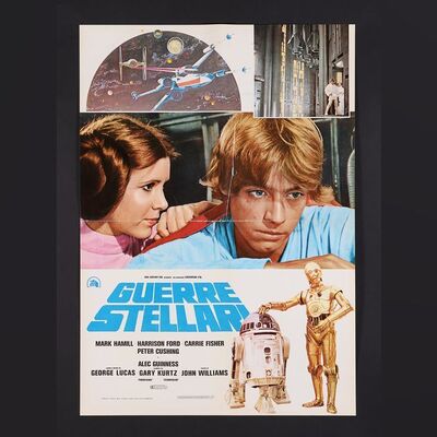 Lot #460 - STAR WARS: A NEW HOPE (1977) - Large Italian "Pink Leia" Photobusta, 1977