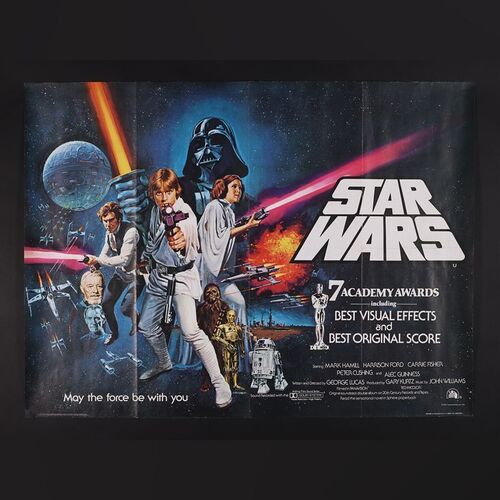 Lot #467 - STAR WARS: A NEW HOPE (1977) - UK Quad (Oscar Awards Style), 1977