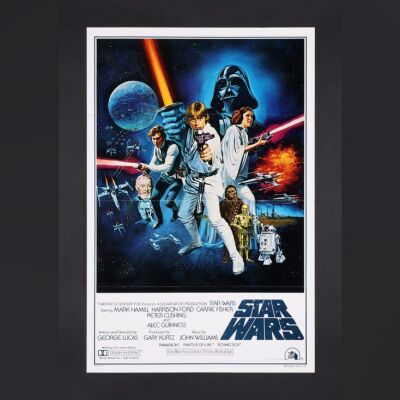 A NEW HOPE 1977 STAR WARS EPISODE IV ORIGINAL CINEMA MOVIE PRINT PREMIUM  POSTER