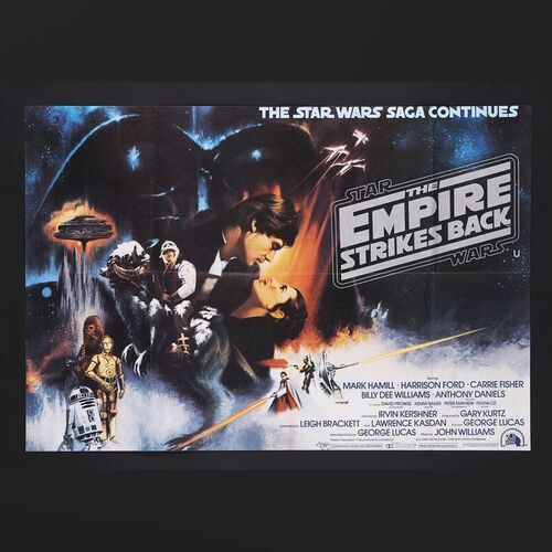 Lot #477 - STAR WARS: THE EMPIRE STRIKES BACK (1980) - "Gone with the Wind" Style A UK Quad, 1980