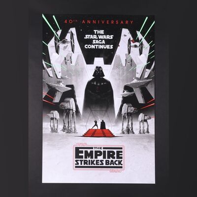 Lot #486 - STAR WARS: THE EMPIRE STRIKES BACK (1980) - Two Matching Numbered Limited Edition 40th Anniversary Vice Press and Bottleneck Gallery Variant Prints by Matt Ferguson, 2020