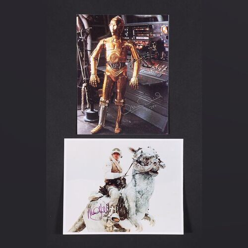 Lot #488 - STAR WARS: THE EMPIRE STRIKES BACK (1980) - Mark Hamill and Anthony Daniels Autographed Stills