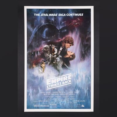 Lot #490 - STAR WARS: THE EMPIRE STRIKES BACK (1980) - US One-Sheet- Style A, 1980