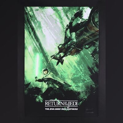 Lot #503 - STAR WARS: RETURN OF THE JEDI (1983) - Hand-Numbered Timed Edition Mondo Print by Jock, 2018