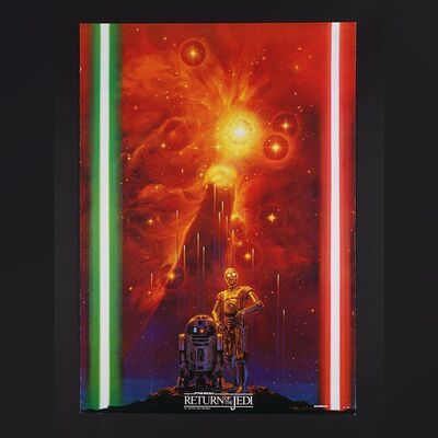 Lot #511 - STAR WARS: RETURN OF THE JEDI (1983) - Japanese B2 - Yamakatsu 'Starfall' Poster, 1983