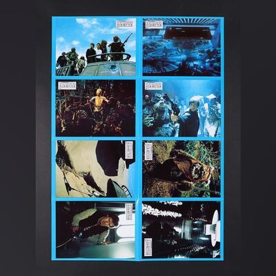 Lot #512 - STAR WARS: RETURN OF THE JEDI (1983) - Two Uncut German Lobby Card Posters (Style A and B), 1983