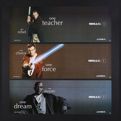 Lot #520 - STAR WARS: THE PHANTOM MENACE (1999) - Complete Set of Nine South Korean "One Series" Banners, 1999