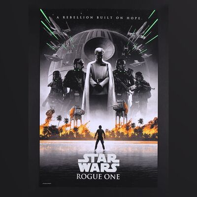Lot #523 - ROGUE ONE: A STAR WARS STORY (2016) - Signed and Hand-Numbered Limited Edition Variant Print by Matt Ferguson, 2021