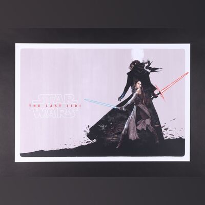 Lot #525 - STAR WARS: THE LAST JEDI (2017) - Hand-Numbered Limited Edition Variant Mondo Print by Marc Aspinall, 2018