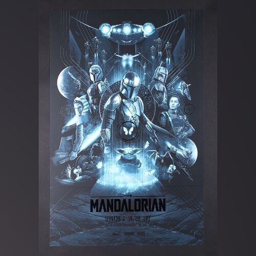 Lot #527 - MANDALORIAN, THE (T.V. SERIES, 2019 - PRESENT) - Hand-Numbered Limited Edition Print by Fraser Gillespie, 2021